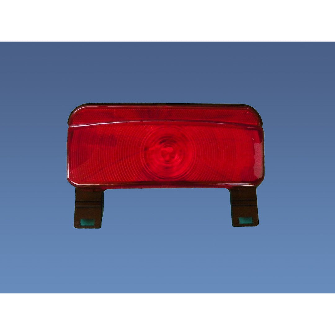 Tail Light Assembly; Red Lens; Surface Mount; White