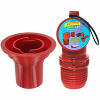 EZ Coupler Universal Sewer Adapter for RV - Red with Cap