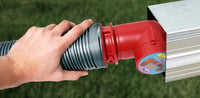 Adaptateur d’égout universel EZ Coupler rouge pour VR – avec capuchon anti-goutte