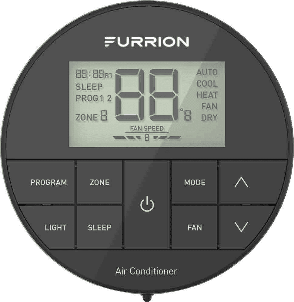 Thermostat mural Furrion FACW12ESZA-BL – Contrôle numérique haute efficacité 12V