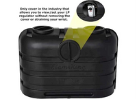Couvercle de réservoir de propane LP double 20 lb - Protection contre les débris volants, accès facile au régulateur
