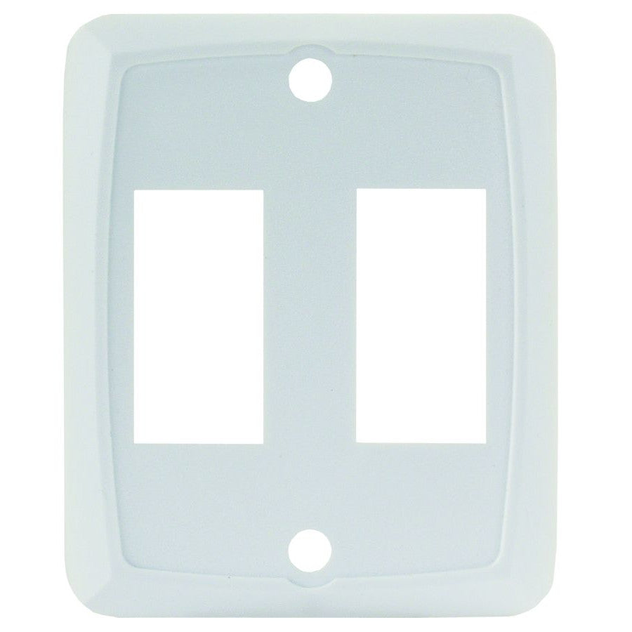 DC POWER RV; Wall Plate, Double, White, 1/pk