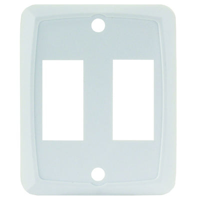 Plaque de couverture pour interrupteur blanc à double ouverture, 1.125" x 0.550", compatible interrupteurs de type B