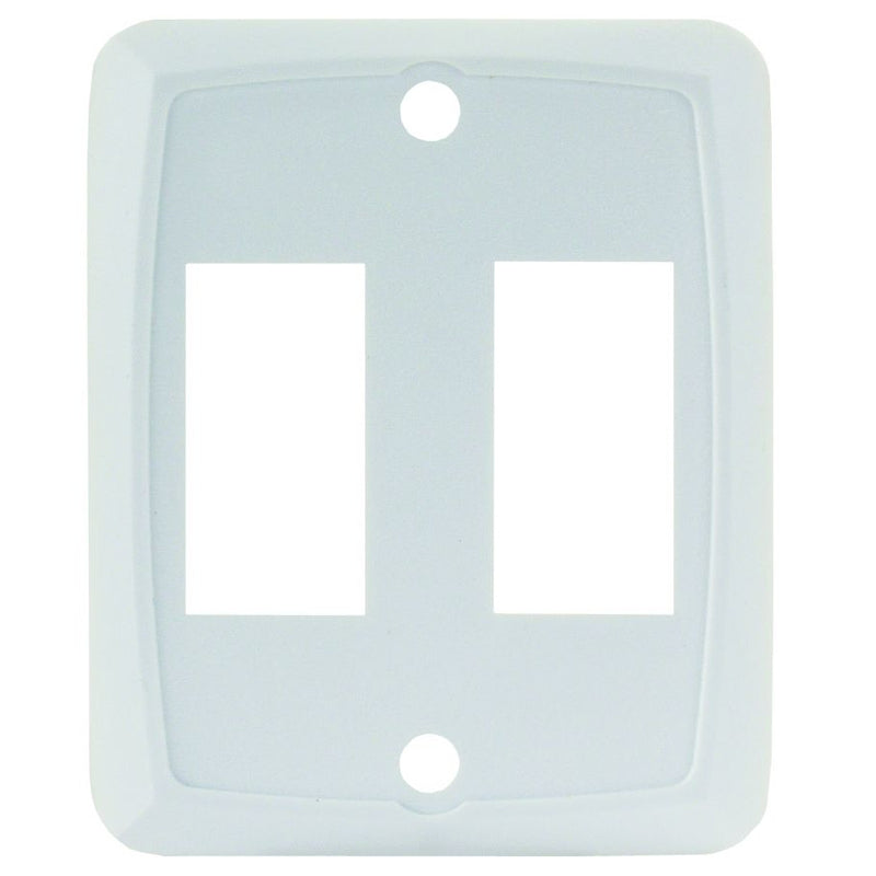 Plaque de couverture pour interrupteur blanc à double ouverture, 1.125" x 0.550", compatible interrupteurs de type B