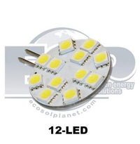 Ampoule à 12 LED circulaire G4 blanc chaud