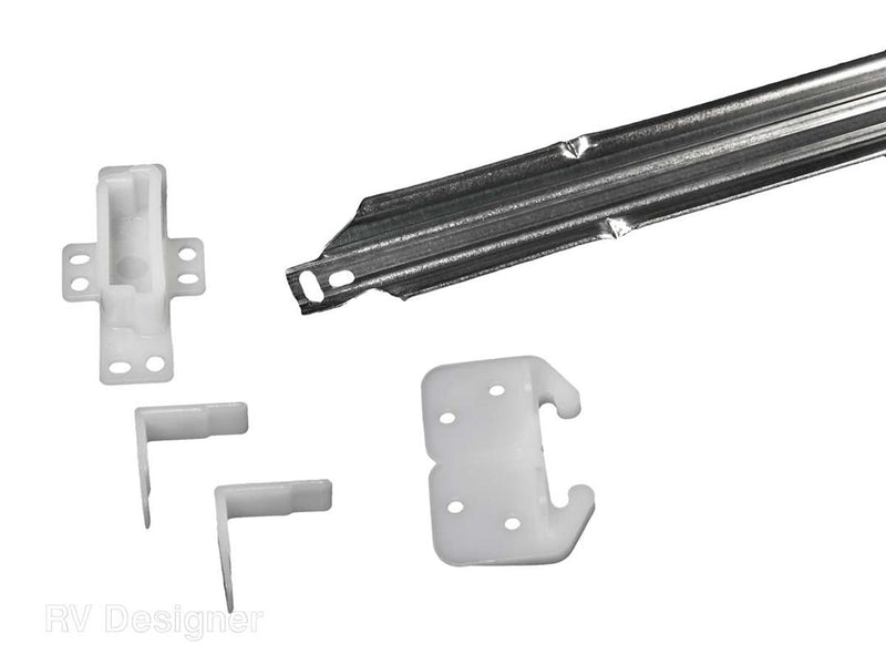 Glissière de tiroir RV - Compatible avec tiroirs jusqu'à 24 pouces, rail de 24 pouces, coulisse à rouleau, en plastique