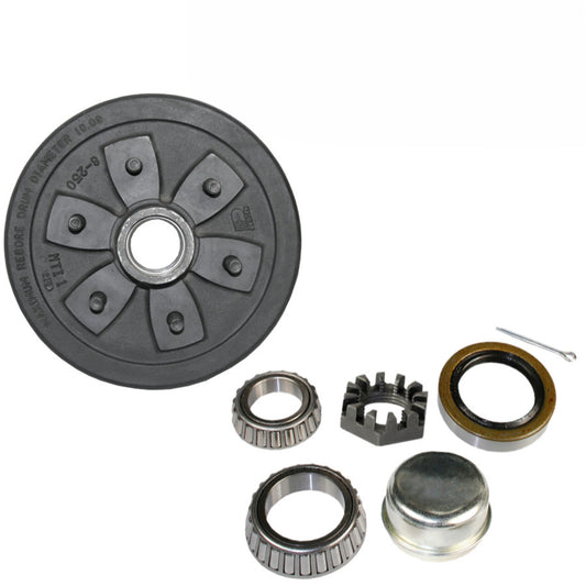 Ensemble tambour de frein 10" 6 goujons pour remorque