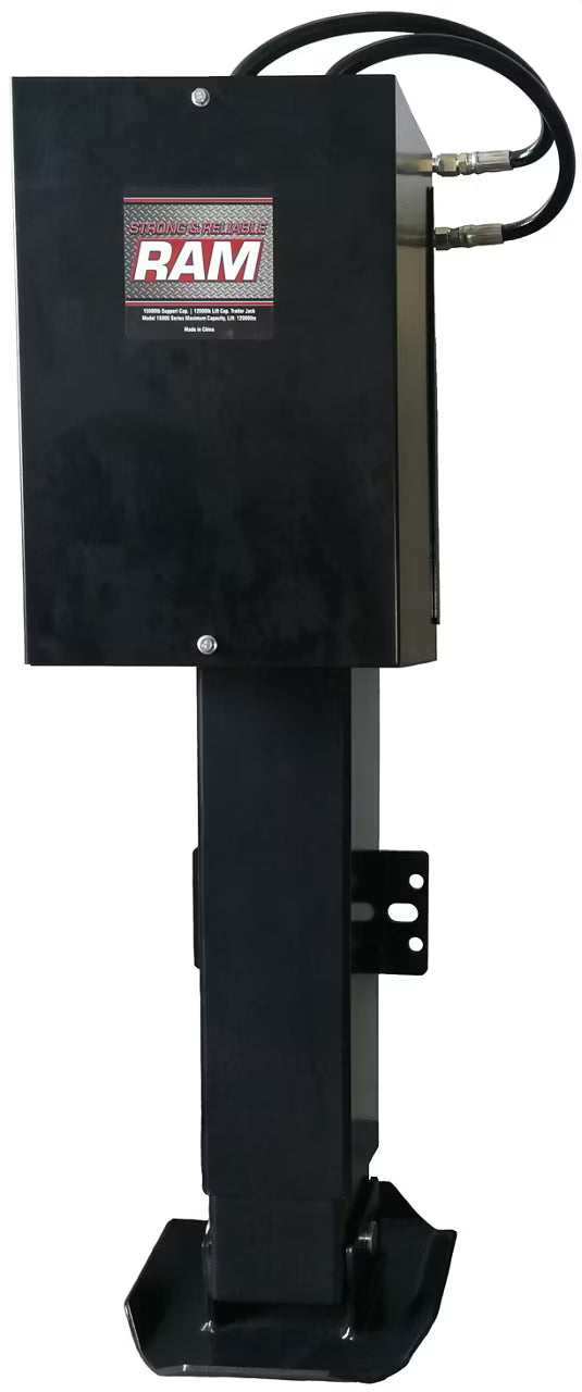 Vérin hydraulique RAM 12V 12 000 lb avec télécommande – Simple jambe