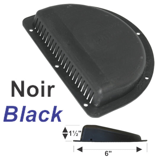 Prise d’air extérieure plastique noir pour remorque ou roulotte