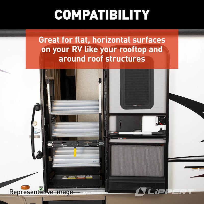 Mastic de jointoiement auto-nivelant Alpha Systems - Noir, pour toits de VR en caoutchouc, métal et fibre de verre, 10,3 onces