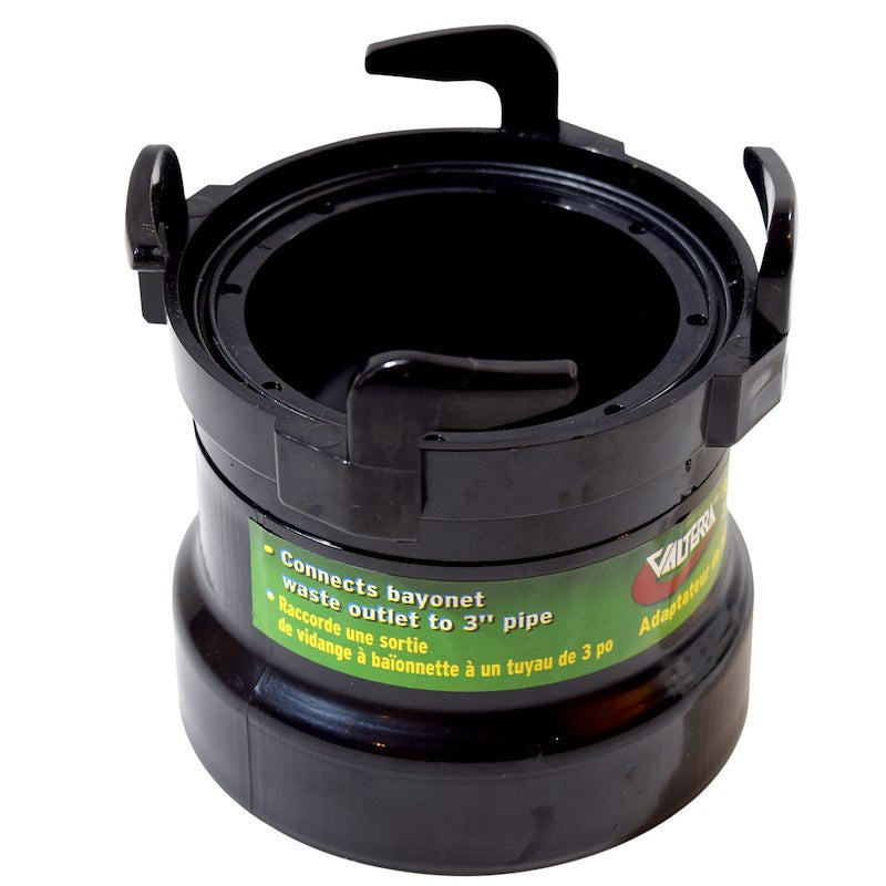 Connecteur de sortie de déchets à baïonnette 3 pouces - Valterra, plastique durable, adapté aux applications marines