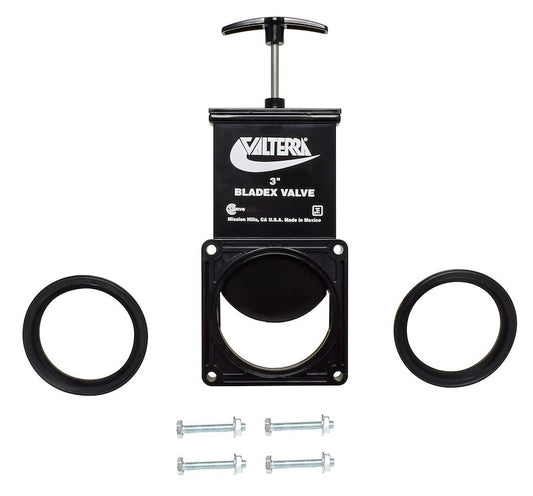 Vanne d'eau noire 3 pouces compatible Bladex, Valterra, Bristol, Anonda - Actionnée par manette