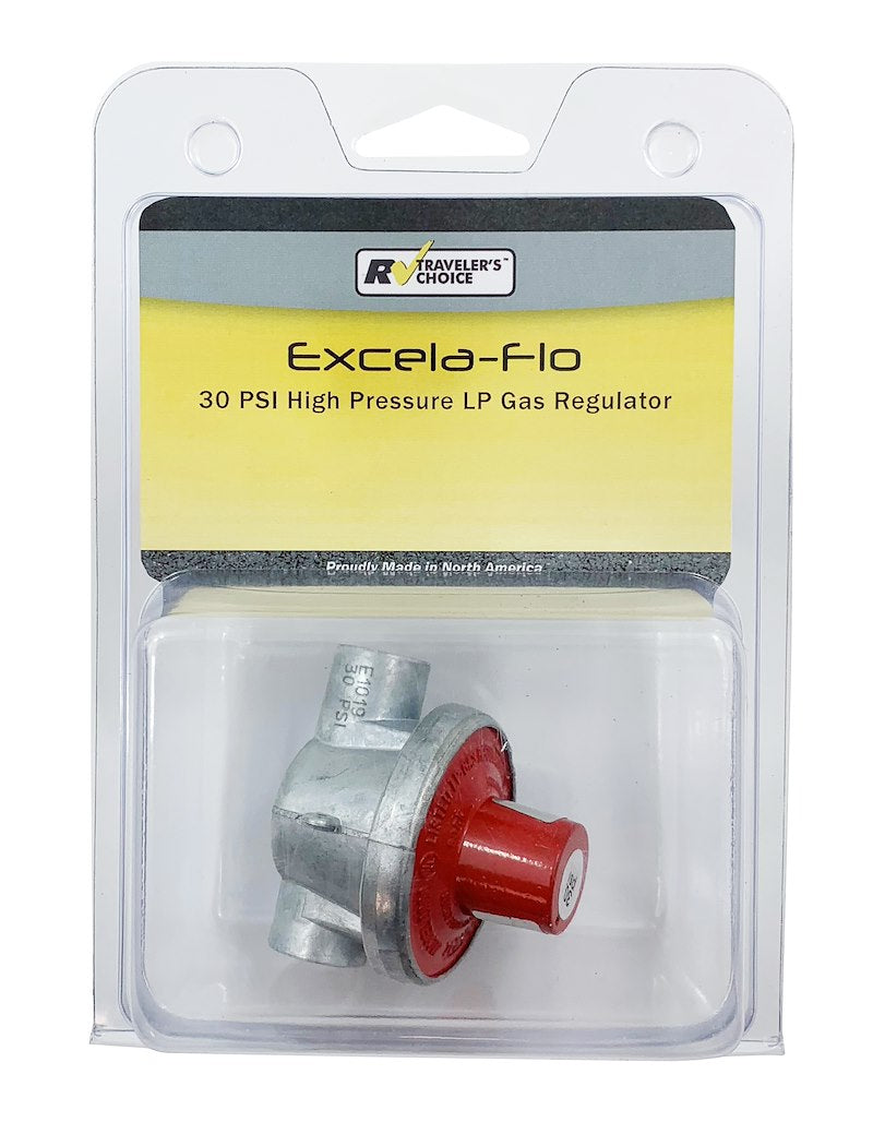 RV Traveler's Choice Propane Regulator - 30 PSI, 1,200,000 BTU, Horizontal Mount