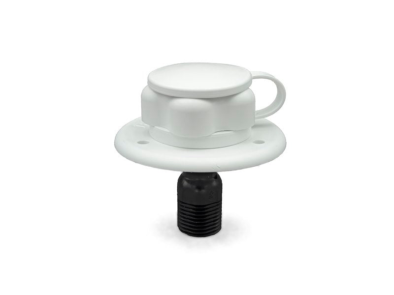 Entrée d’Eau Fraîche avec Clapet Anti-Retour - 1/2" MPT, Blanc Polaire, Résistante aux UV