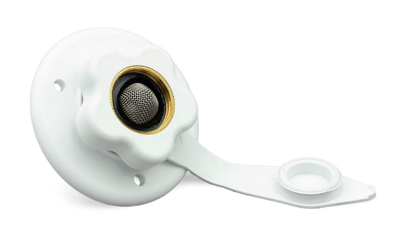 Entrée d'eau potable avec vanne anti-retour – 1/2" MPT, Blanc UV, Résistant aux impacts