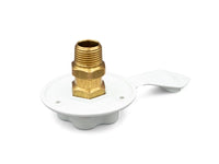 Entrée d'eau potable avec vanne anti-retour – 1/2" MPT, Blanc UV, Résistant aux impacts