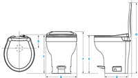 Toilette Aqua-Magic ® VI Profil Haut avec Siège SloClose ™ - Commande à Pédale - Pour VR