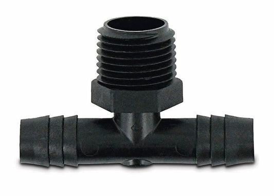 1/2" NPT x 1/2" x 1/2" Barb Plumbing Adapter