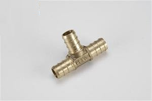 BestPEX 1/2 Inch PEX Tee Fitting - Durable Brass with Barb