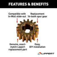 16-Tooth Rack Gear for Slide-Out In-Wall® - Lippert