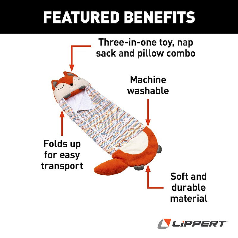 Sac de Couchage Thomas Payne® 3-en-1 pour Enfants (5+ ans) - Oreiller, Jouet en Peluche et Sac de Sieste