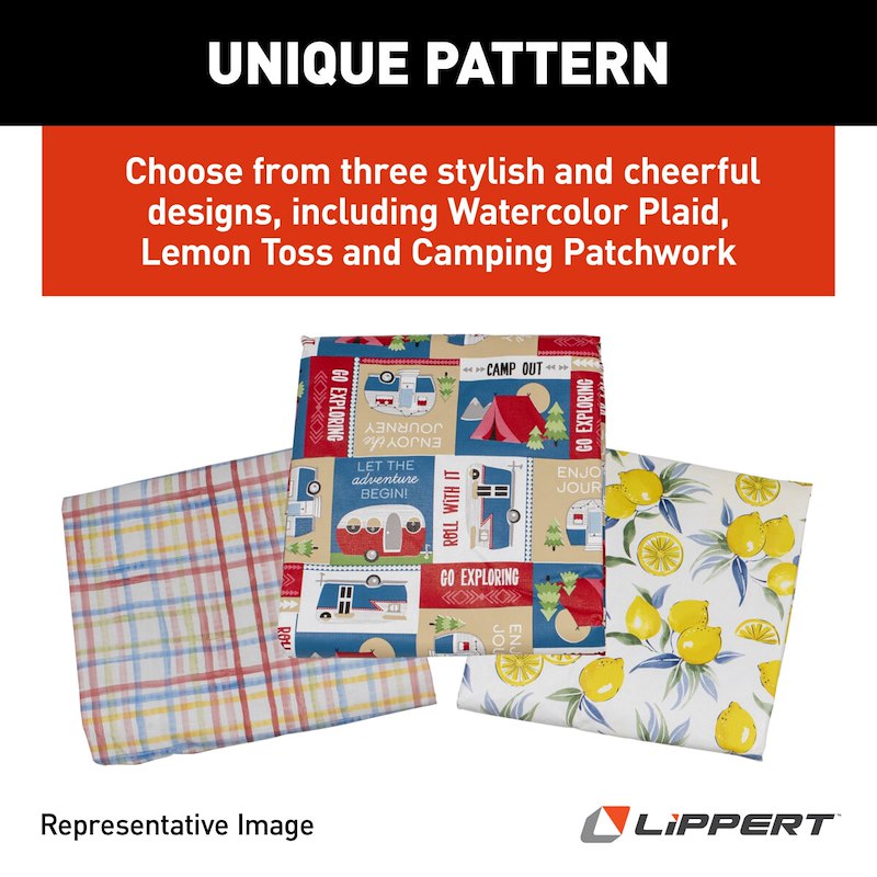 TABLECLOTH &amp; BENCH SET-LEMON