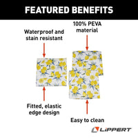 TABLECLOTH &amp; BENCH SET-LEMON