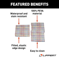 TABLECLOTH &amp; BENCH SET-PLAID