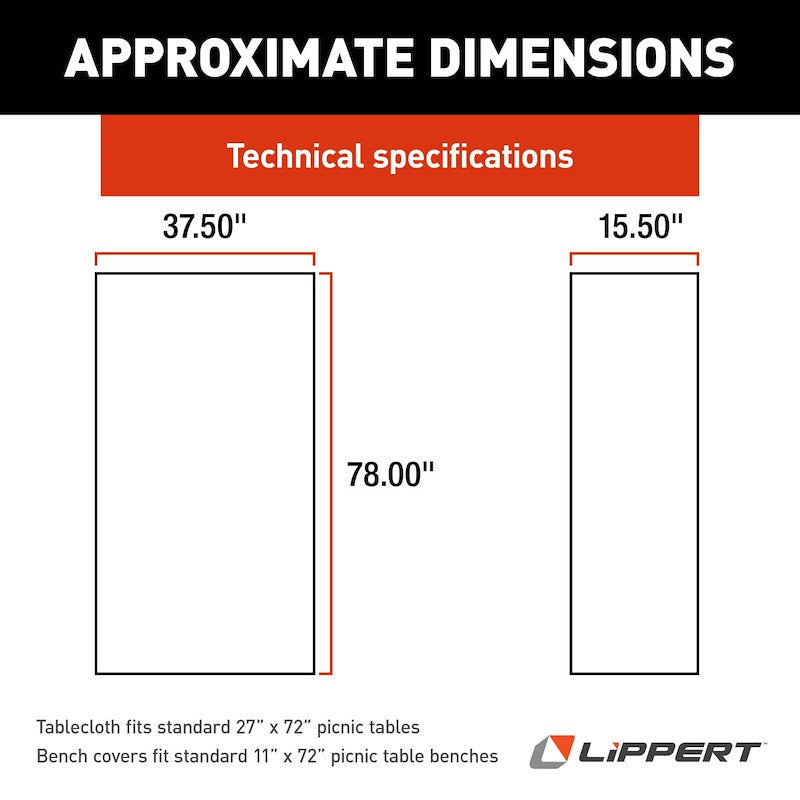 TABLECLOTH &amp; BENCH SET-CAMPING