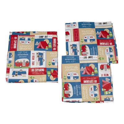 Nappe Rectangulaire avec Housses de Banc - Résistante à l'Eau et aux Taches, Design Patchwork