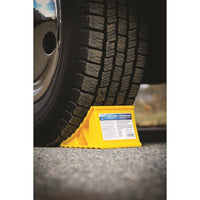Camco Yellow Wheel Chock for RV - Durable Plastic, Unit