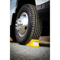 Camco Yellow Wheel Chock for RV - Durable Plastic, Unit