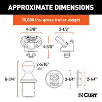 CURT Gooseneck Accessory Kit with 2-5/16 Inch Ball