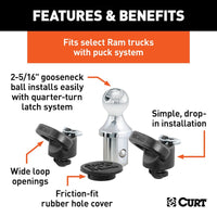 CURT Gooseneck Accessory Kit with 2-5/16 Inch Ball