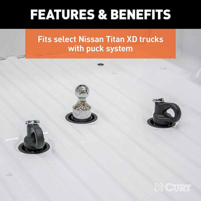 Kit d'Accessoires Attelage Gooseneck avec Boule de 2-5/16 pouces, Capacité 30 000 livres, et Boîte de Rangement