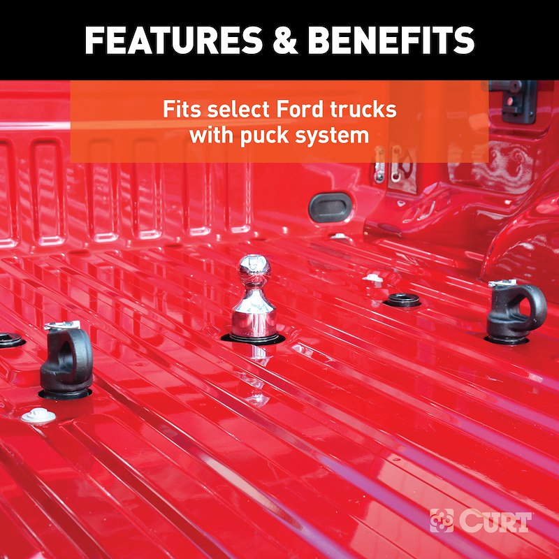 Kit d'Accessoires Attelage Gooseneck avec Boule de 2-5/16 pouces, Capacité 30 000 livres, et Boîte de Rangement