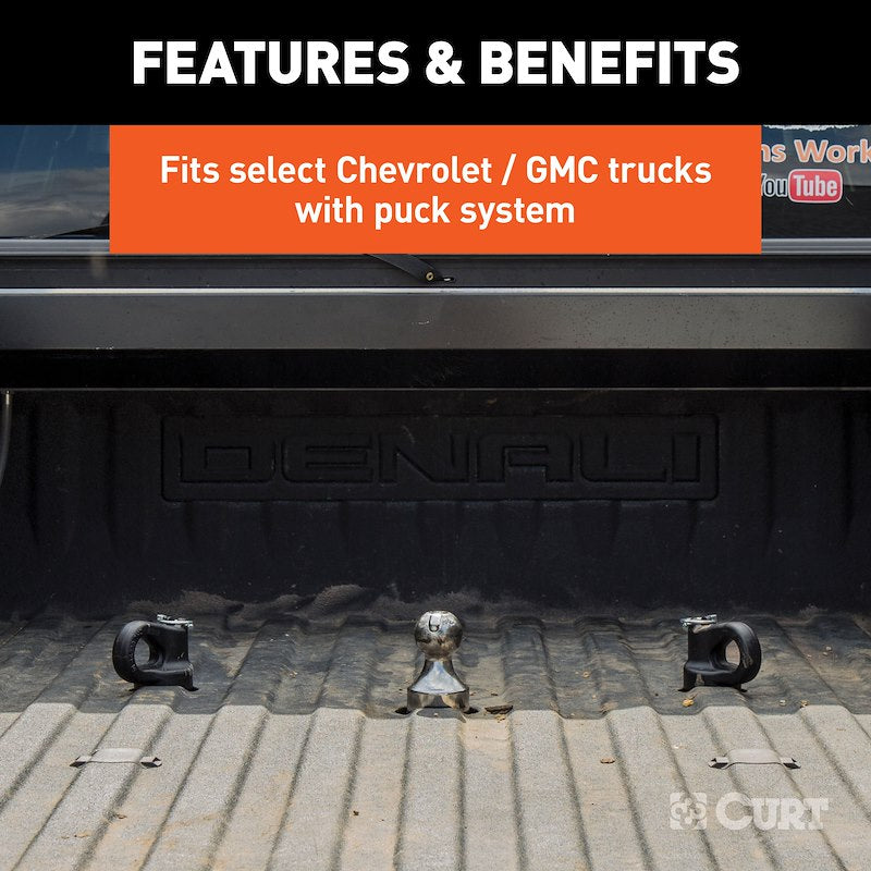 Kit d'Accessoires Attelage Gooseneck avec Boule de 2-5/16 pouces, Capacité 30 000 livres, et Boîte de Rangement