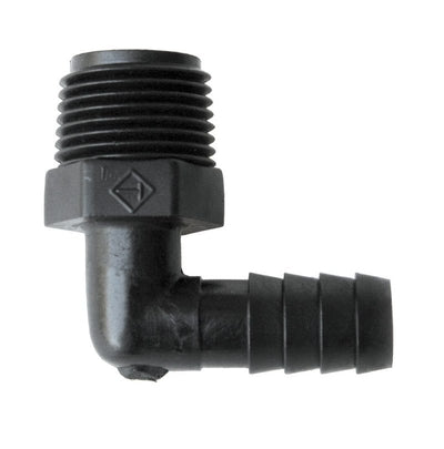 3/8" NPT to 3/8" Barb Elbow Plumbing Adapter