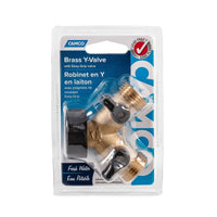 Robinet d'Arrêt Tuyau Remplissage Eau Potable Y Valve Laiton - Conforme aux Réglementations CA/VT