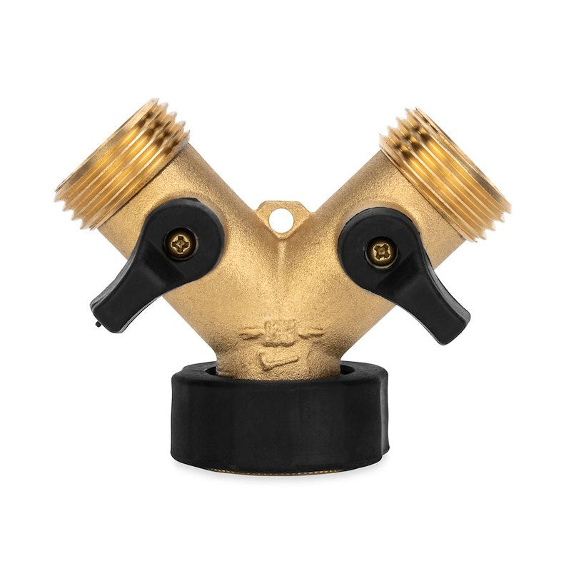 Brass double Y-valve