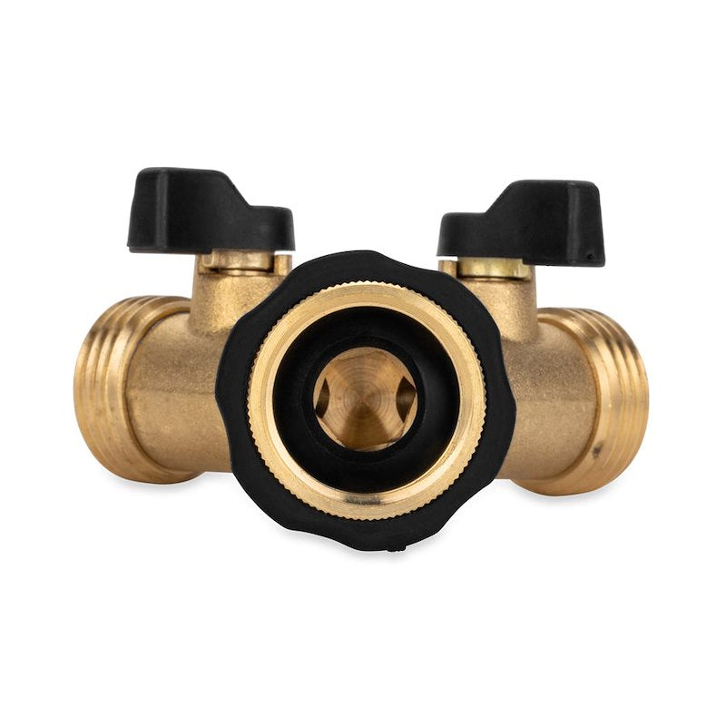 Brass double Y-valve