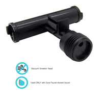 Dura Shower Head with Diverter - Black Angle Valve with Vacuum Breaker