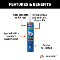Alpha Systems N102101TLCI 1021 Self-Leveling Sealant for RV Roofs, 10.3 oz