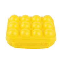 Yellow Egg Carrier for 12 Eggs - Unbreakable Plastic with Handle