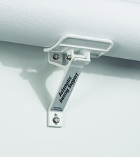 White Awning Roller Support with Side Wall Bracket