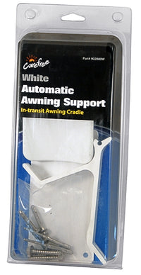White Awning Roller Support with Side Wall Bracket