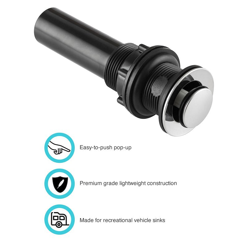 Assemblage de Drain Pop-Up Lavabo avec Débordement - Chromé | Accessoire Facile à Installer