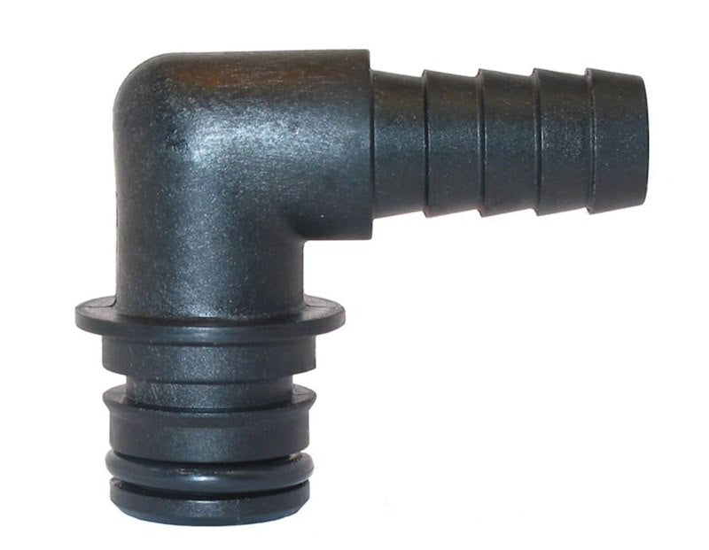 Raccord rapide coudé 90° avec embout pour tuyau 1/2 pouce - Lot de 2 - Pour hivernage rapide et vidange système