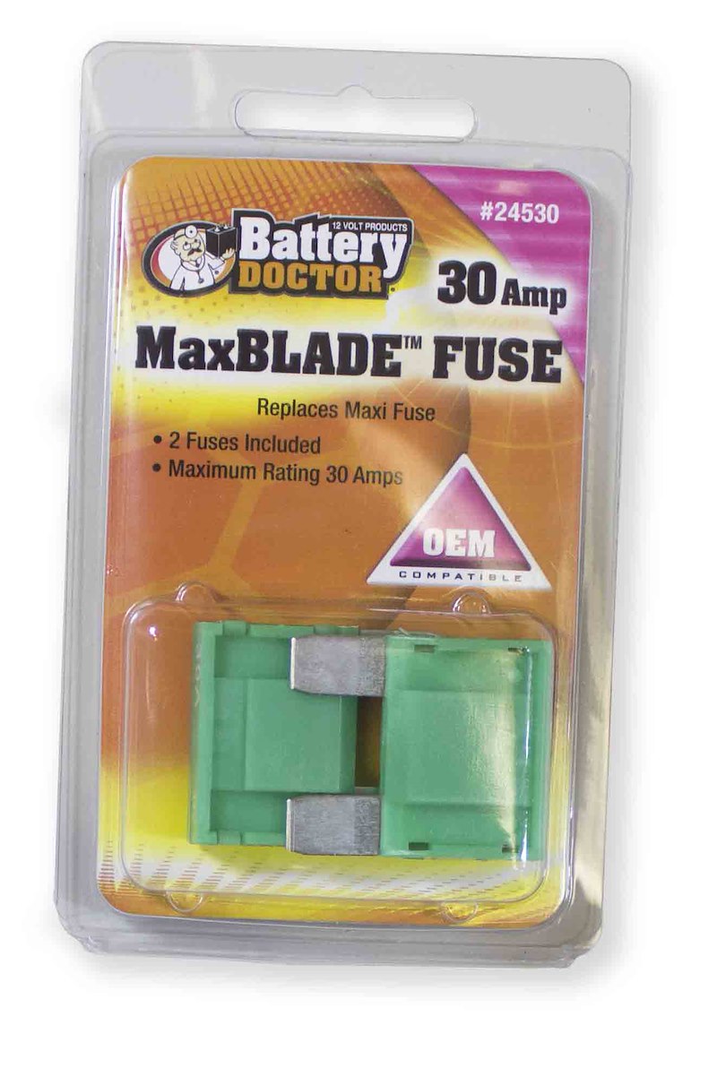 Fusible Maxi 30A - Lame Verte (Paquet de 2) | WirthCo Battery Doctor