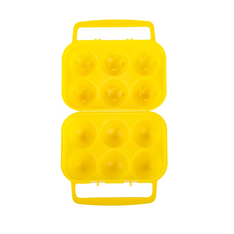 Support pour œufs Coghlan’s - 6 œufs - Jaune - Plastique avec poignée de transport